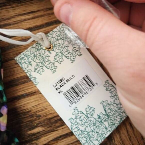 NWT Tuckernuck Hyacinth House Black Multi Floral Smocked Samantha Midi Dress sz - Picture 3 of 6